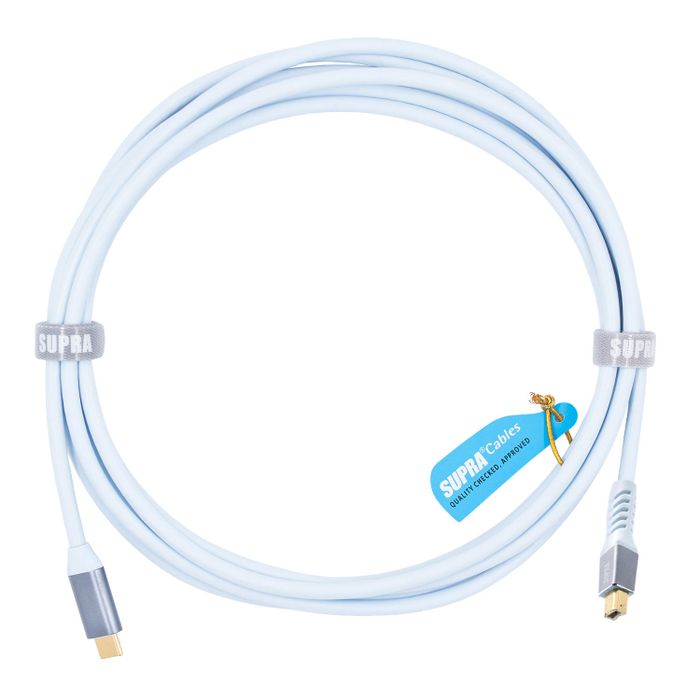 Supra Cables USB 2.0 C-B Blue 2,0m --- 1