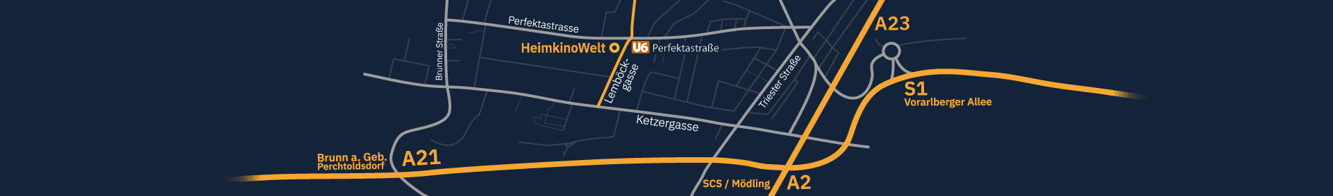 Karte für die Orientierung und Wegbeschreibung zum HeimkinoWelt-Shop