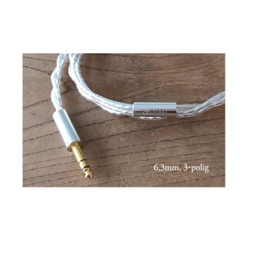 Final Audio Design 5,0 m versilbertes Kabel 6,3mm Klinke 3-polig