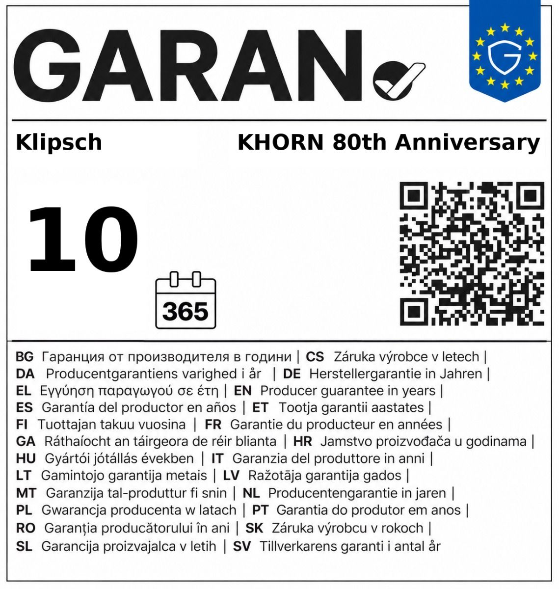 Klipsch KHORN 80th Anniversary