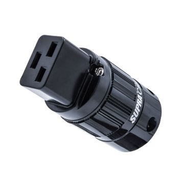 Supra Cables Mains Plug C-19 RH-IEC Rhodium Black --- 1