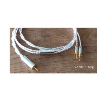 Final Audio Design 5,0 m versilbertes Kabel 2,5mm Klinke 4-polig